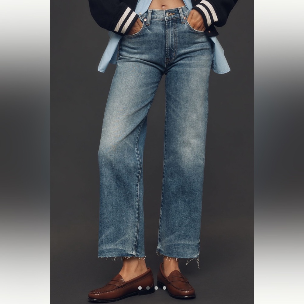 Edwin Marli Ankle High Rise Wide Leg Jeans Paloma Wash